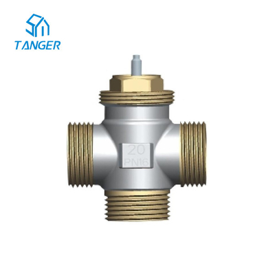 le valvole termostatiche d'ottone 10mm del radiatore di 8mm hanno lucidato 3 il modo DN20 PN16 che mescola Kvs 2,1
